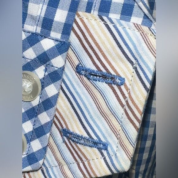 Men's JOHNSTON & MURPHY Tailored Fit Long Sleeve Button Down Shirt‎ LARGE - Picture 4 of 4